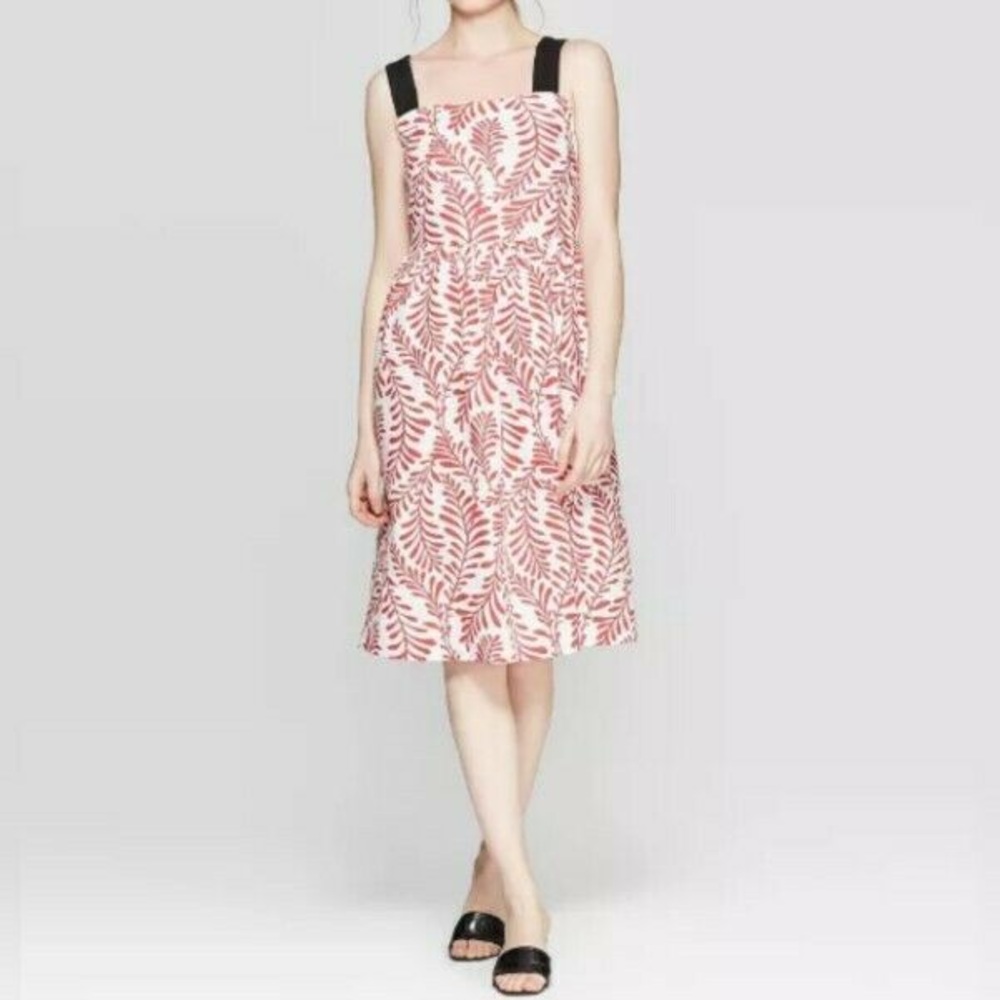 Who what wear dress floral red/ white size M